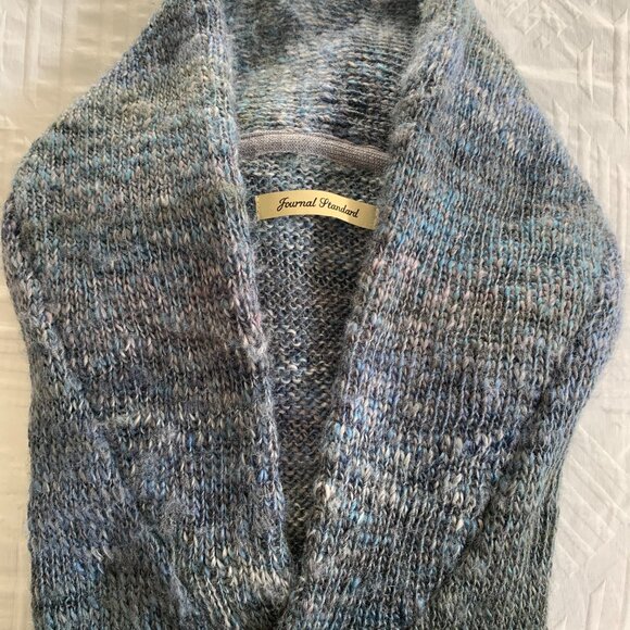 Journal Standard blue/grey shawl collar cardigan - Picture 7 of 11